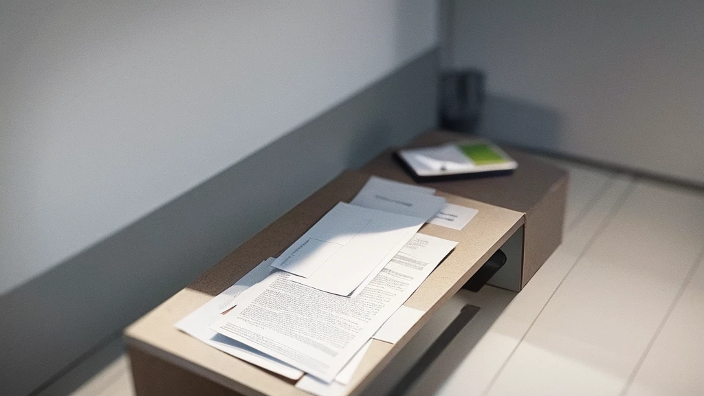 a desk with two test papers, pencil on papers, office, minimalist, clean, simple, high detail, 8k, photorealistic