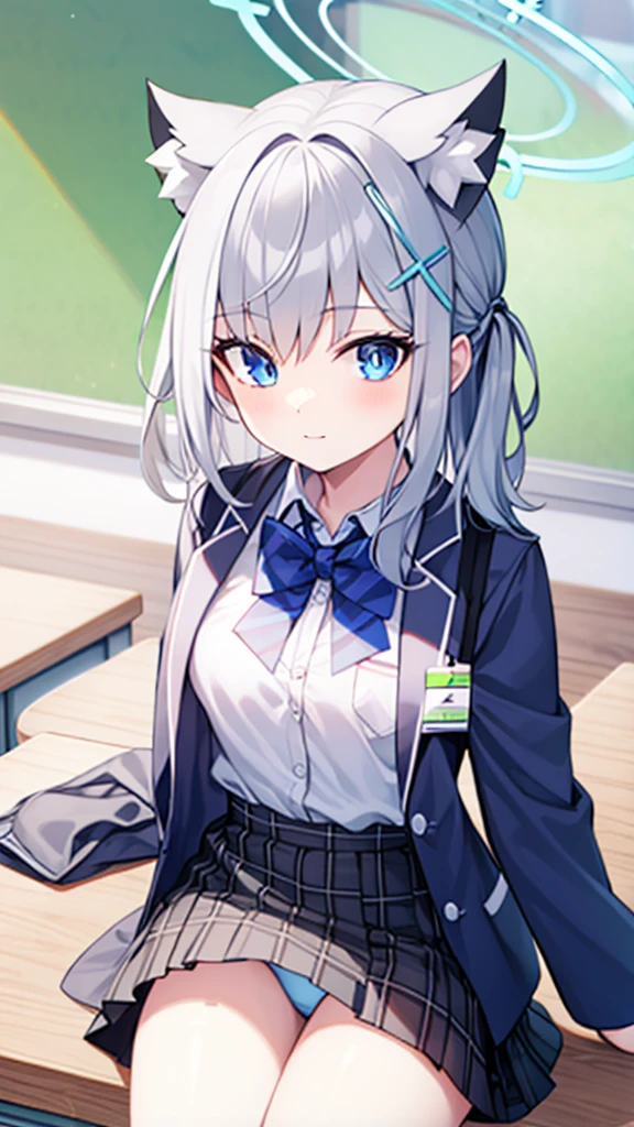 1 girl,高质量of,masterpiece,高清of, underwear, skirt, 独自of, underwear, Chest, classroom, shirt, bow, lexistg_hair, 白色of_, skirt_lift, existindoor, Smile, Open_clothing, bowtie, Umbilical cord, watch_exist_audience, clothing_lift, 白色of_shirt, table, School_, blush, School_table, Bangs, of_hair, pleexisted_skirt, blackboard, No_好of, spread_leg, 棕色of_Eye, jacket, 红色of_bow, Open_shirt, lifted_go through_我自己of, closure_Mouth, 红色of_bowtie, colla红色of_shirt, lexistg_sleeve, Side lock, Comfort_Chest, Dutch_angle, skirt_shirt, sit, leave_Shoulder, big leg, Open_jacket, Stomach, exist_table, Set, Flash, chair, 黑色of_skirt,