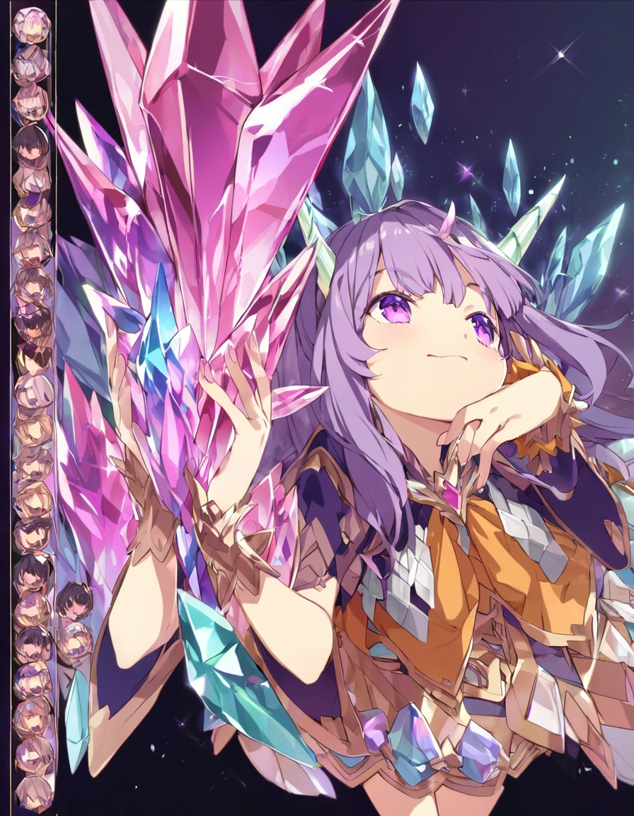 Place your hand on your cheek Perfect Fingers Insanely embarrassing Crystal Horn Shining Crystal