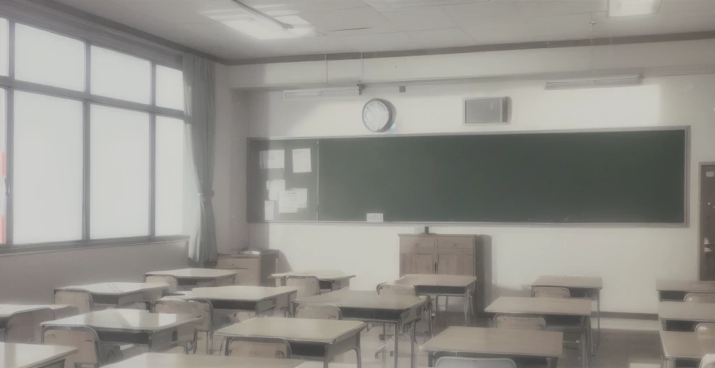 there is a classroom with a blackboard and a green chalkboard, typical anime classroom, classroom background, school classroom, classroom, Anime Background art, in a classroom, High school graduate, classroom in background, School Classes, Anime scenery concept art, in a school classroom, Madhouse Studios Anime Style, Anime Background, Japanese High School, Personal room background