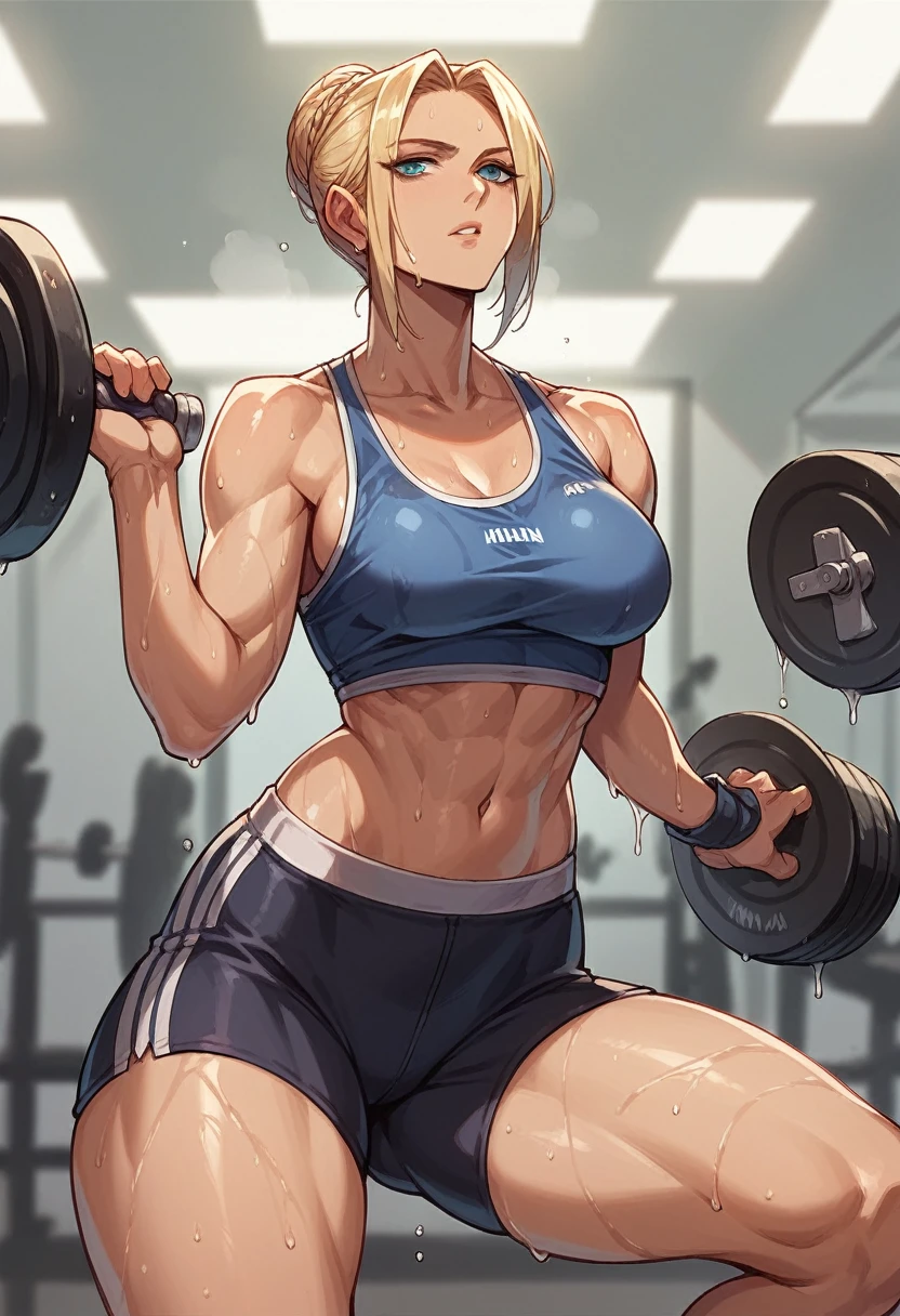 Nina Williams working out wet