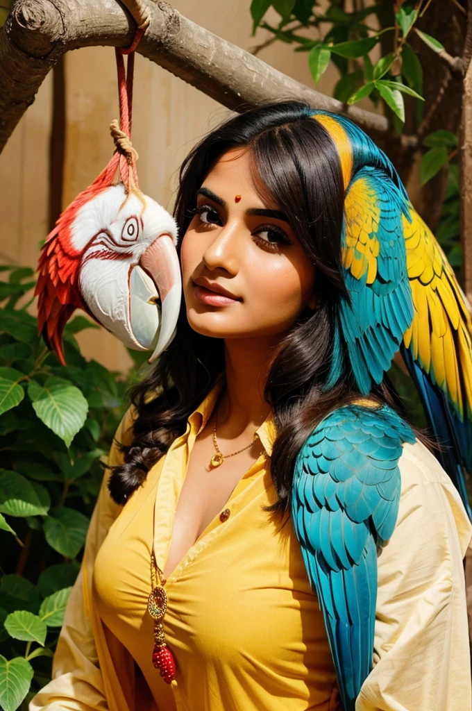 Punjabi beautiful girl with similifing face and parrot shape nose