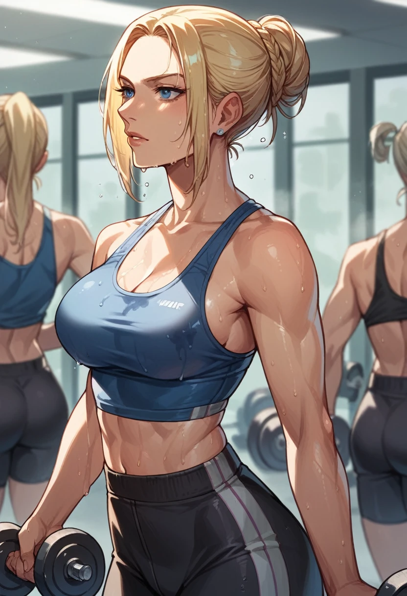 Nina Williams working out wet