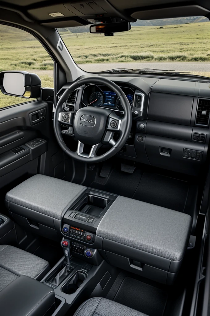 Make the interior of a 2024 hilux truck