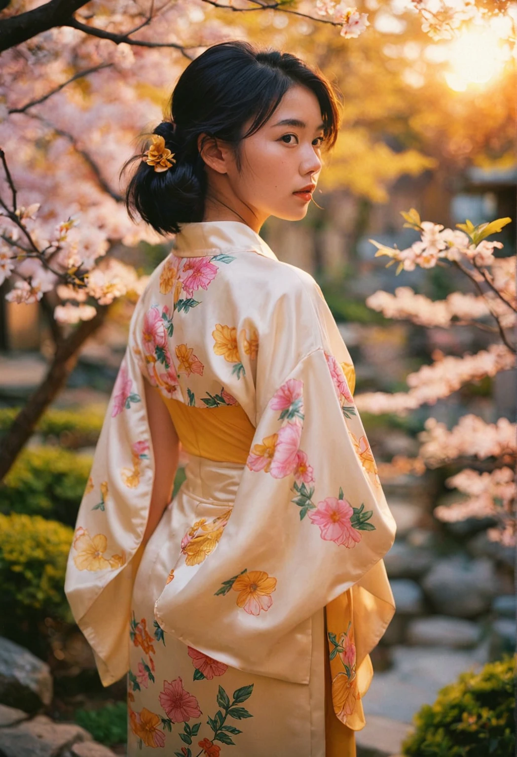 a portrait of MagMix Girl, analog film photo, Kodachrome.
