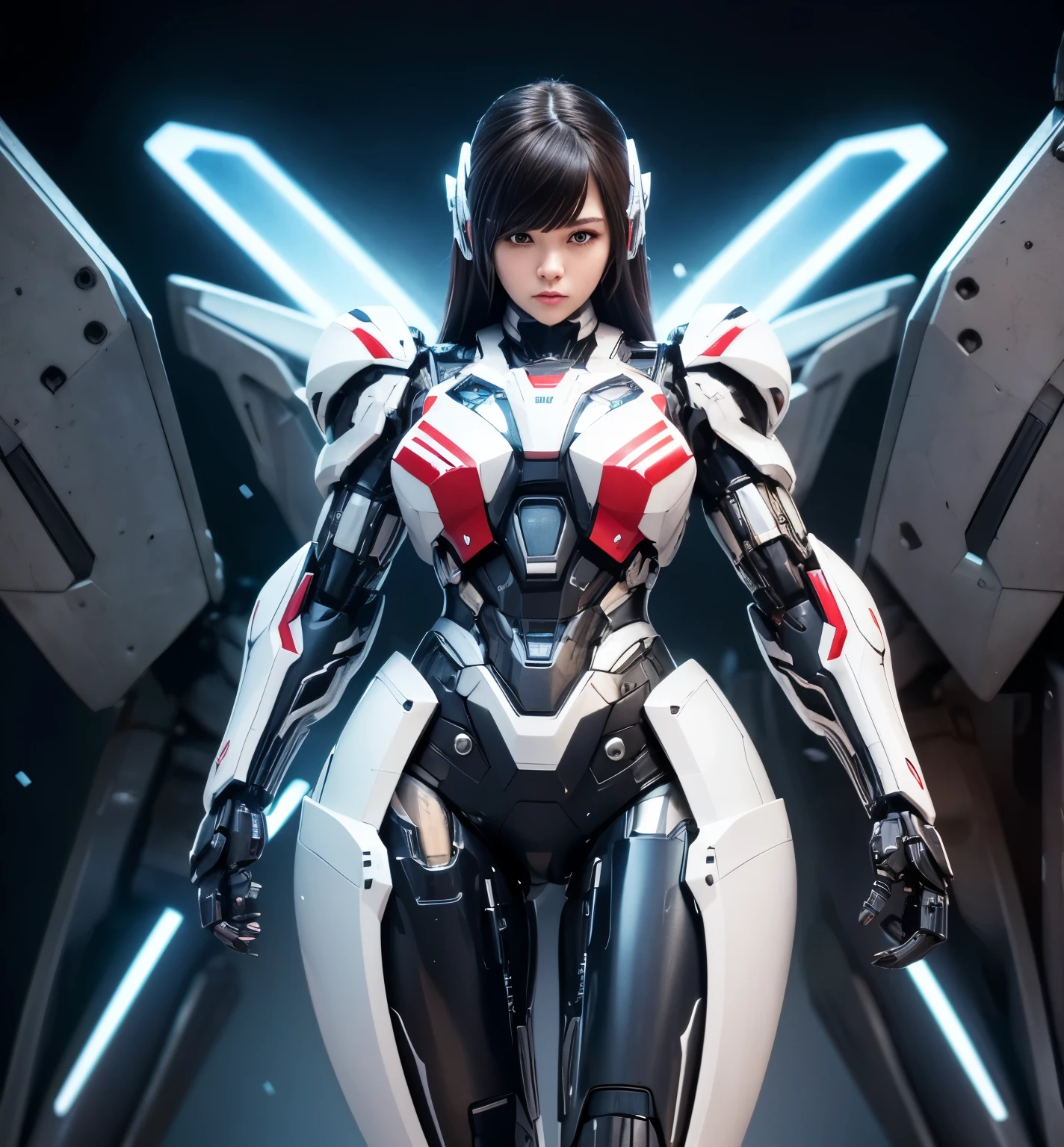  Super detailed, advanced details, high quality,  High resolution, 1080p, hard disk, beautiful,(war machine),Armor War,(Rocket Missile)Capture the big picture,beautiful,Mecha cyborg girl,battle mode,Mecha body girl,She is wearing a futuristic war machine weapon mecha,A powerful cyborg woman, sleek and futuristic, with advanced mechanical augmentations that enhance her strength and capabilities.