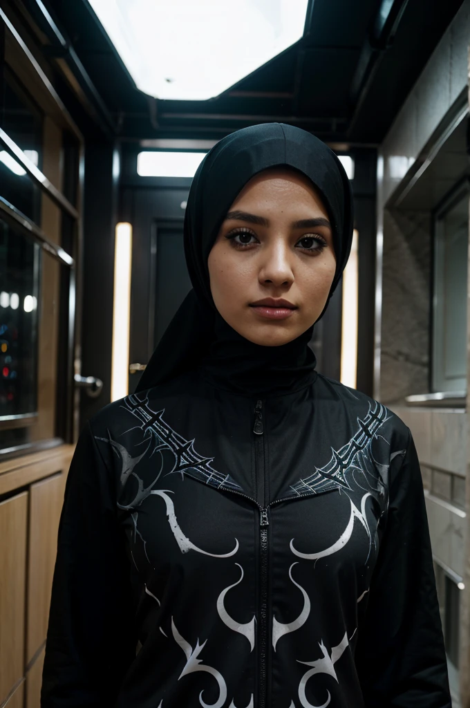 hijab woman wearing venom clothes