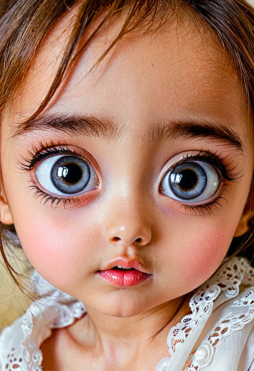 A , with big eyes and tender look, with a penis in the vagina