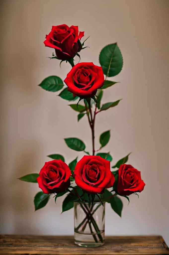 single red rose in vase