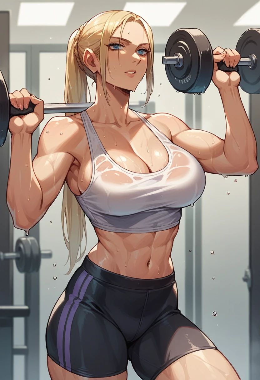 Nina Williams working out wet