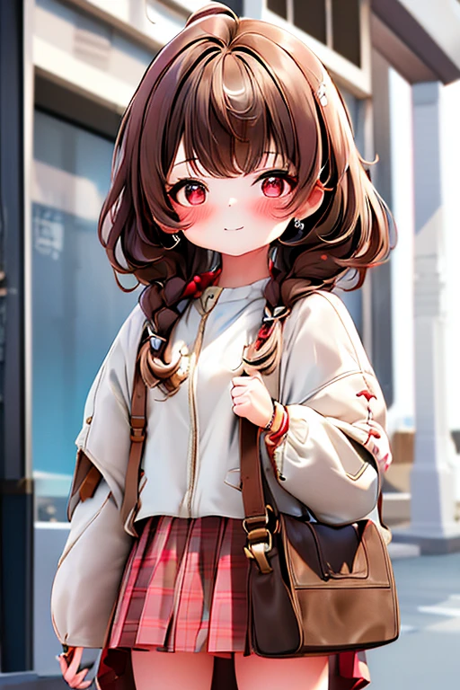 One girl,Selfie,Selfie,Selfieして部屋の中を紹介している,Red eyeshadow, Brown Hairショートヘアー,Korean beauty style,Feminine fashion female characters,White shirt,Black Mini Skirt,smile, Close your mouth,alone,Natural pose,Brown Hair,bracelet,SPYfamily_Similar to Anya,Korean Style,Korean,かわいいKorean,Natural Makeup,cute,Earrings,Depth of written boundary