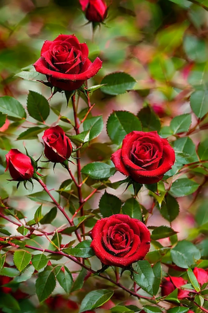one red rosebud