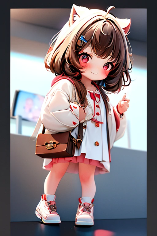 One girl,Selfie,Selfie,Selfieして部屋の中を紹介している,Red eyeshadow, Brown Hairショートヘアー,Korean beauty style,Feminine fashion female characters,White shirt,Black Mini Skirt,smile, Close your mouth,alone,Natural pose,Brown Hair,bracelet,SPYfamily_Similar to Anya,Korean Style,Korean,かわいいKorean,Natural Makeup,cute,Earrings,Depth of written boundary