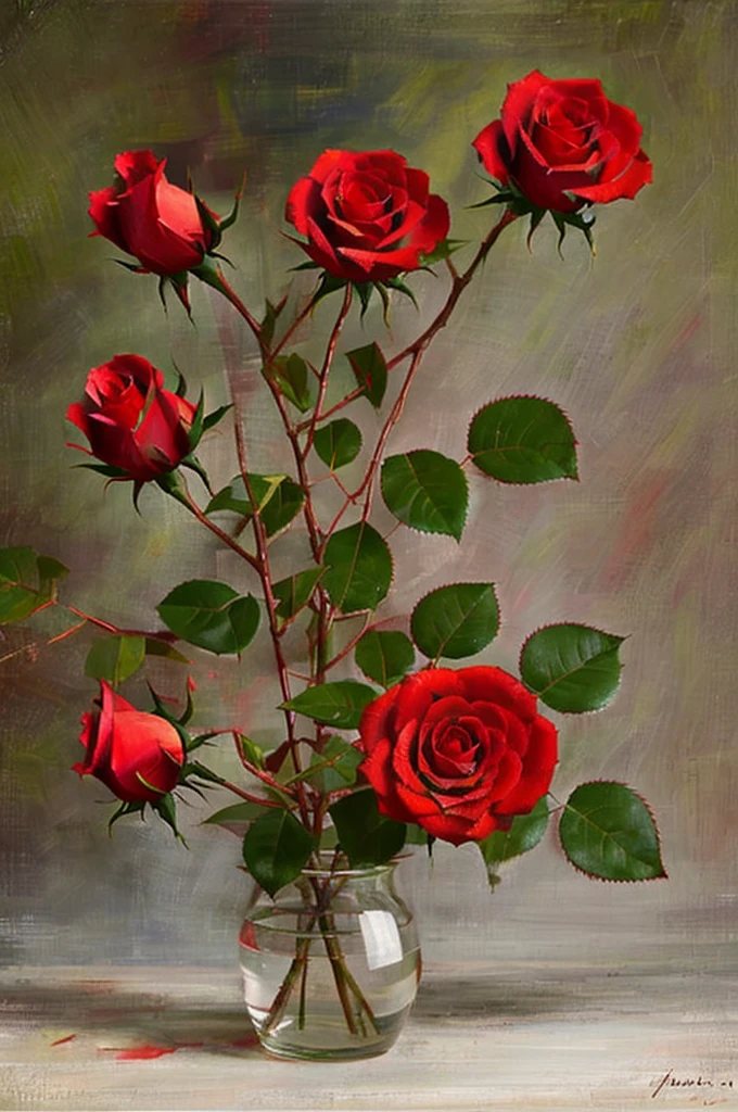 single red rosebud in a vase