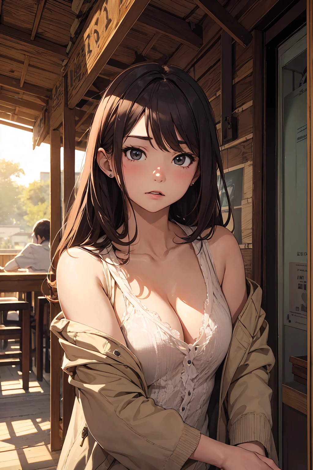 Browsing Caution masterpiece, Highest quality, High resolution, 1 girl's hair ribbon, ((Nurse uniform)) Angry face Super fatty muscle Bedroom Beautiful night view M-shaped foot Blushing Beautiful Abs