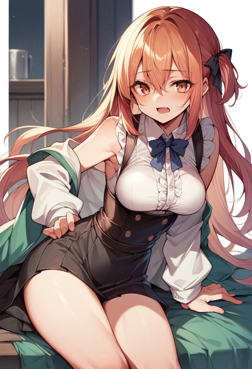 キヤノンEOS R3で撮影した32k解像度のHighest qualityのRAW写真, (From below:1.15),(masterpiece、Highest quality),Girl showing off her crotch, ,Show off your underwear,A sloppy smile, Looking up,Refreshing,Sticking out tongue,squat,Spread your legs(How :1.3)、Squatting down and showing off your crotch,Thigh close-up,squat美しいアニメの女の子, Anime girl shows off her crotch,hugging her knees,Bare thighs!!!,Detailed underwear.juliette, yellow brown eyes, orange hair, long hair, shaggy cut, crossed bangs,