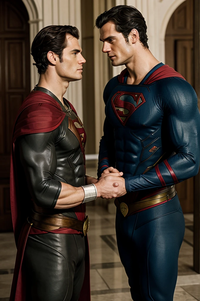 Henry Cavill greeting a friend