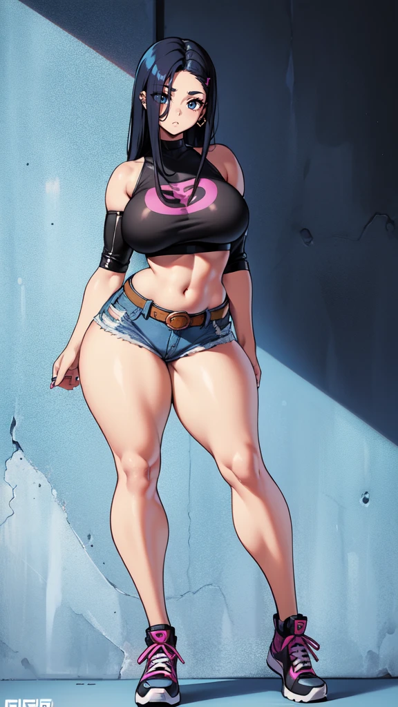 Sexy Woman, Fitness Body, Large Breasts, Nude, Sweaty, Playful expression, Black Hair, Long Hair, Swaying hips, Tongue out, Full body, Tall Tacos, Tattoos on Legs, Tattoos on Arms, Masturbating
A seductive and curvaceous woman with a athletic physique, her large breasts bouncing with every move. Naked and sweating from head to toe, a playful expression adorned her face as she let her long black hair fall loosely over her shoulders. She swayed her hips in a provocative manner, her tongue peeking out between lightly parted lips. With