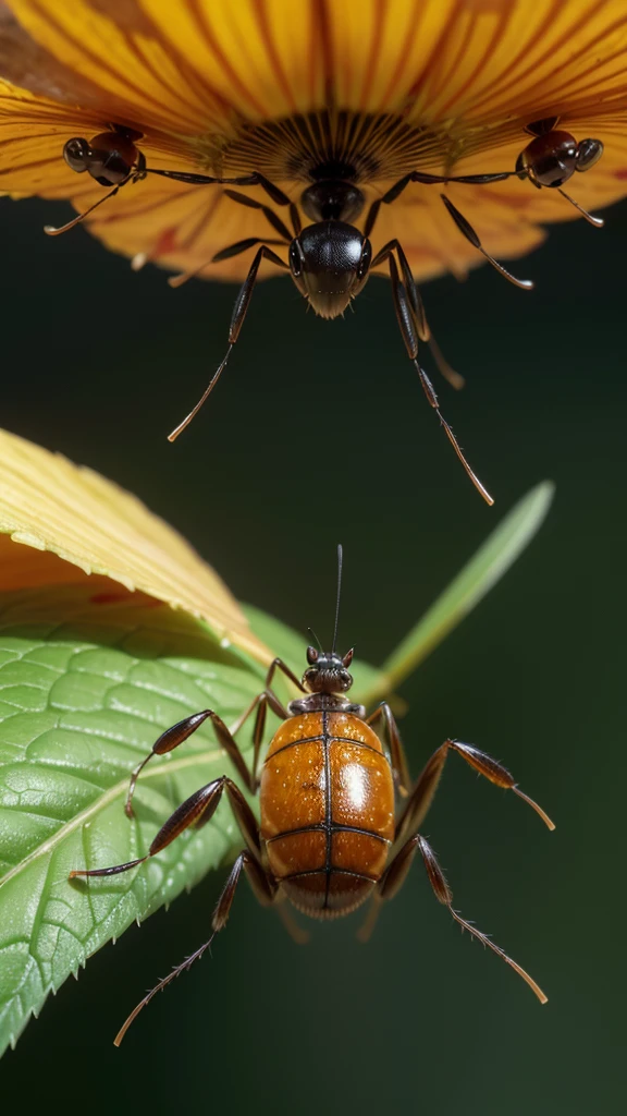 smoking marijuana,
marijuana, cannabis,
IMAGINE ESSA CENA COM UMA IMAGEM PROPORÇAO 16:9
A Pixar animation style image of an ant. The ant should be anthropomorphic with large, expressive eyes, a cheerful smile, and a friendly demeanor. It should have a shiny, black body with detailed, segmented legs and antennae. The background should be vibrant and colorful, resembling a lush garden with flowers, leaves, and tiny mushrooms. The scene should be bright and whimsical, with the ant possibly interacting with other small insects or exploring its environment.