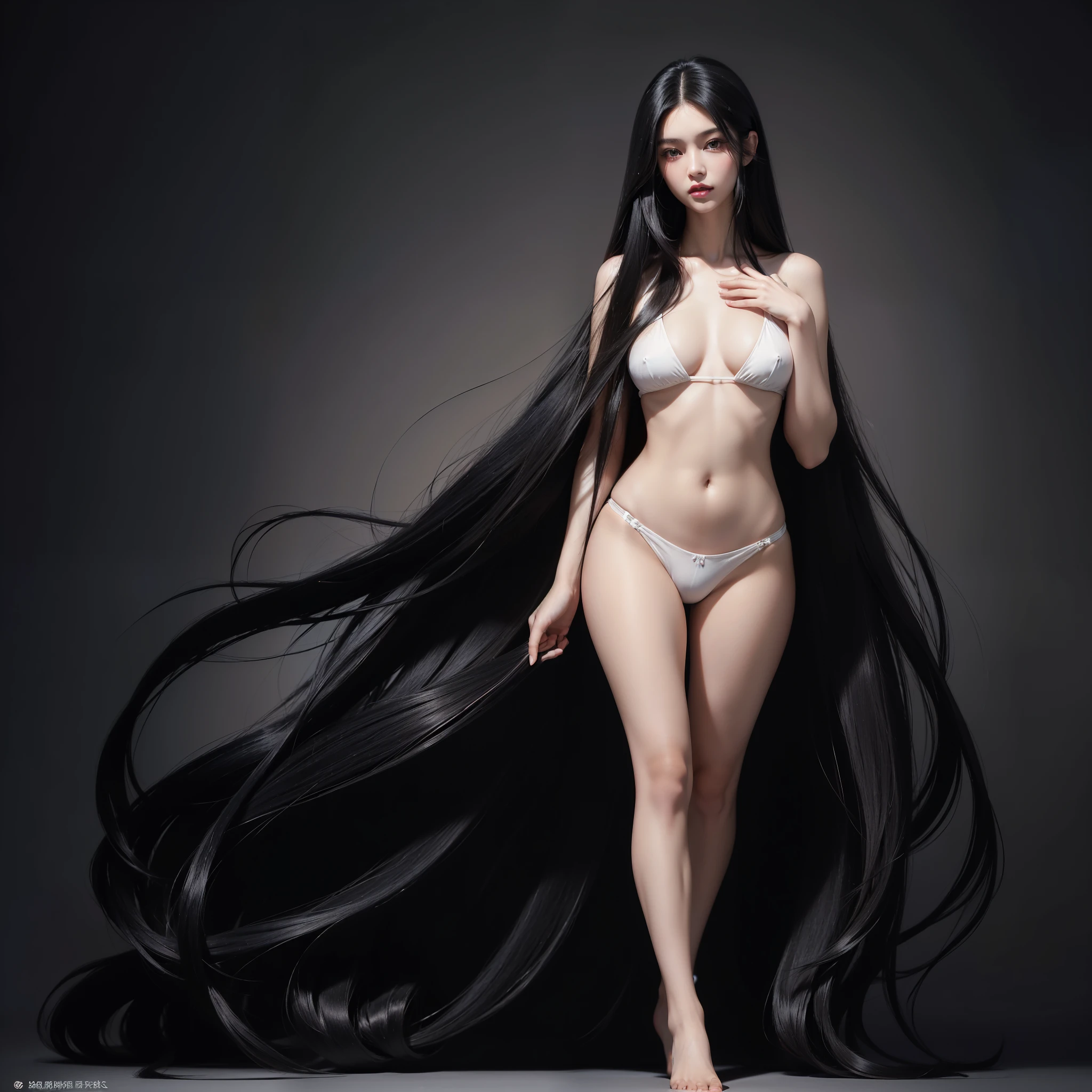 (Best image quality、Highest quality、Highest Resolution、Ultra-realisticな写真、Full body photo、masterpiece、16ｋ、）One girl、Amazingly long black hair is super beautiful、hair length about 5 meters、White underwear or naked、Covering the whole body with jet black straight hair、Very beautiful face、Beautifully groomed black hair、Very large amounts of hair、Super long black hair that accentuates feminine sexiness、Slim figure、Shiny beautiful hair、Bright lighting、Professional Lighting、World Long Hair Contest Winner、Full body photo、Head to toe photos、Taken from about 4 meters away、Ultra-realistic、both hands、The longest black hair in the world、My hair is heavy&#39;tired、Hair longer than Rapunzel、Very large amounts of hair、She has very long black hair that covers her entire body..、Hair that is shampooed every day is so beautiful、My hair smells like roses and my very long black hair makes me sexy.、My charm is my long black hair.、Long black hair is a symbol of beauty、I&#39;m proud of my long black hair、The length and volume of this long hair is admired around the world.、Very long black hair spread out in a fan shape、Looking Back、Sleeping on your stomach、Smooth black hair that flows from shoulders to floor、I have a lot of hair、My hair is very thick、Cover the entire bed with hair、Hiding your hands with your long hair、Hide your fingers with your long hair、I am proud of my long black hair、The length and volume of this long hair is admired around the world..、My very long black hair is fanned out..、Backwards、Sleeping on your stomach、Silky black hair flowing from shoulders to the floor、a tremendous amount of hair、My hair is very thick、Wrap the whole bed in hair、Hide your hands with your long hair、Hide your fingers with your long hair、Black hair that seems to overflow from the screen、A beautiful woman with black hair longer than her height。Alone in the bedroom。White underwear or nude。so much hair。Brush your hair back。Hair soars。hair length about 5 meters。Hair wrapped around the body。Beauty Women。Her incredibly long and straight hair is very sexy.。The longest hair in the world。World Long Hair Contest Winner。Carefully cared for, shiny and beautiful hair。I&#39;m proud of the length of my hair。I&#39;m proud of the length of my hair。She is proud of her very, very long hair.。Very long, voluptuous hair。Long and beautiful hair is loved by people all over the world.々is captivating。A smile that shines with long hair。Sleeping face down on the bed。Lying in bed。Crawl on the bed。Sleeping in bed。Captivating pose。