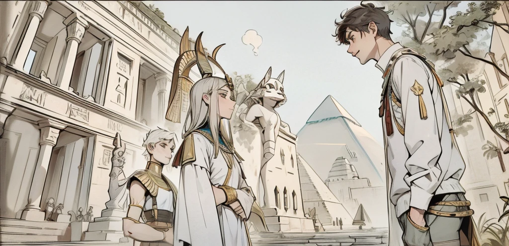 there is an egyptian palace and a pyramid