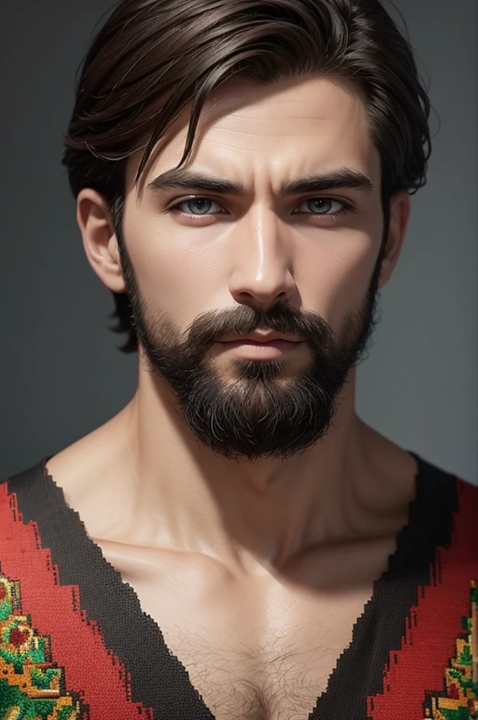 A man in pixel art