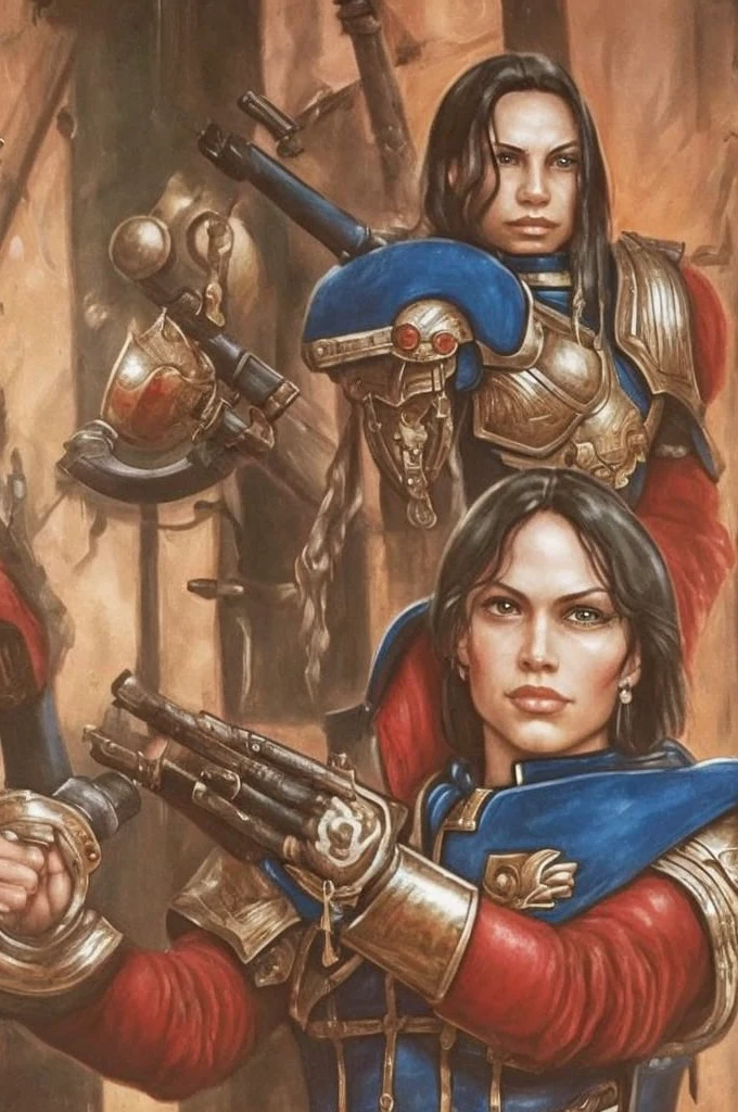 Photo of adepta sororitas, bloody rose, full armor, full metal armor, wearing intricate ornamented metal armor, stern face, bob cut, short hair, white hair,
solo, (female:1.2), epic, red armor, white pelvic curtain, bronze trimmings, blue pupils, facial scar,,
((upper body:1.3)) focus, close-up, banner background,