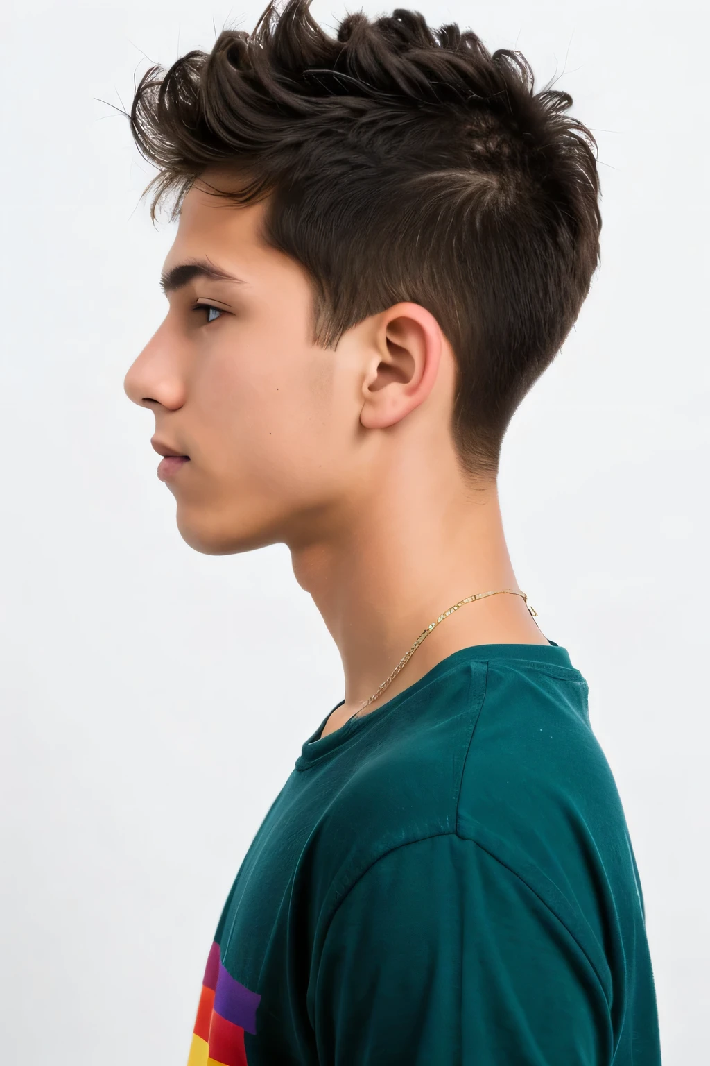 Side view of a gay age boy