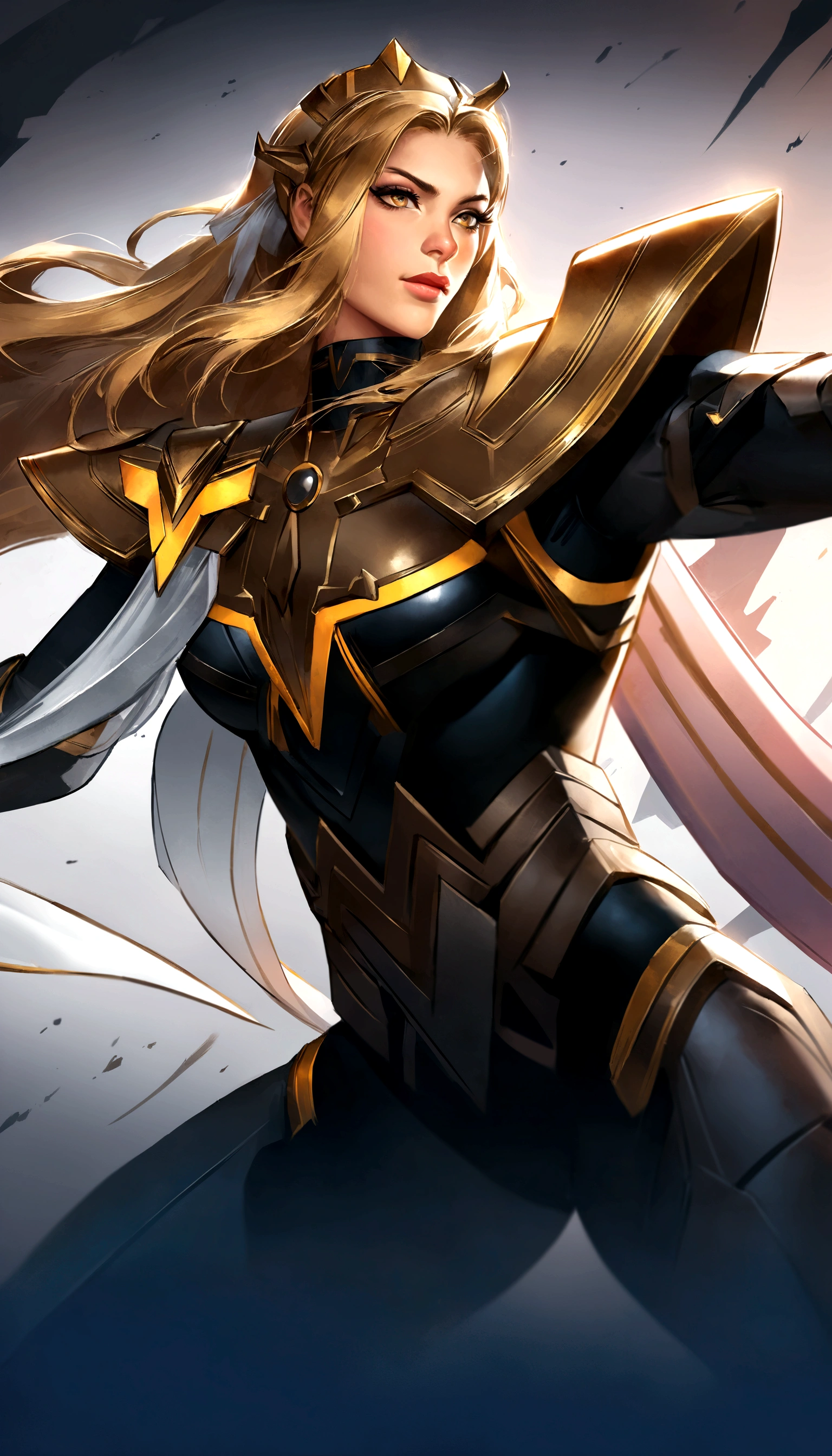 a close up of a woman with a sword in a sky, extremely detailed artgerm, artgerm. high detail, artgerm detailed, artgerm jsc, drawn in the style of artgerm, graphic artist artgerm, in style of artgerm, style artgerm, artgerm comic, artgerm style