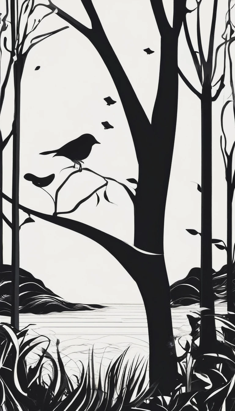 Minimalistic bird-and-boy design logo from word penamemoria, experiential dreaming, bold font, black font, nature, stories, dreams, white background, illustration