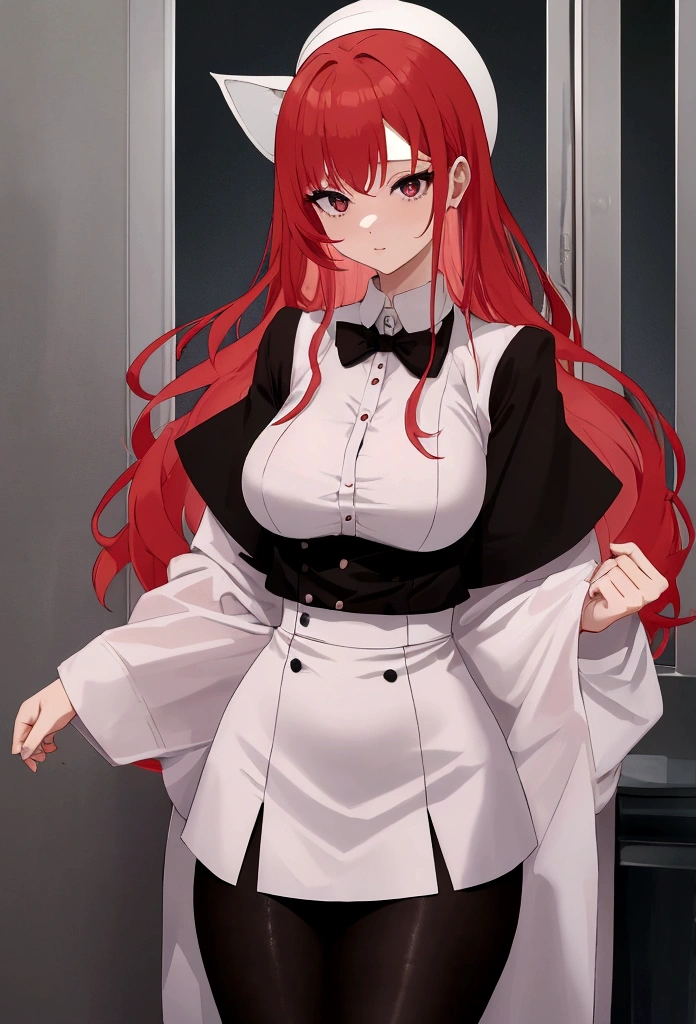My name is Hikaru, I am a white test ,with red hair, black eyes and I am 138 cm tall and weigh 34 kg. My breasts measure 160 cm, my waist measures 30 cm and my hips measure 60 cm. Dressed in a black skirt along with a pink blouse.. With big breasts 160 cm