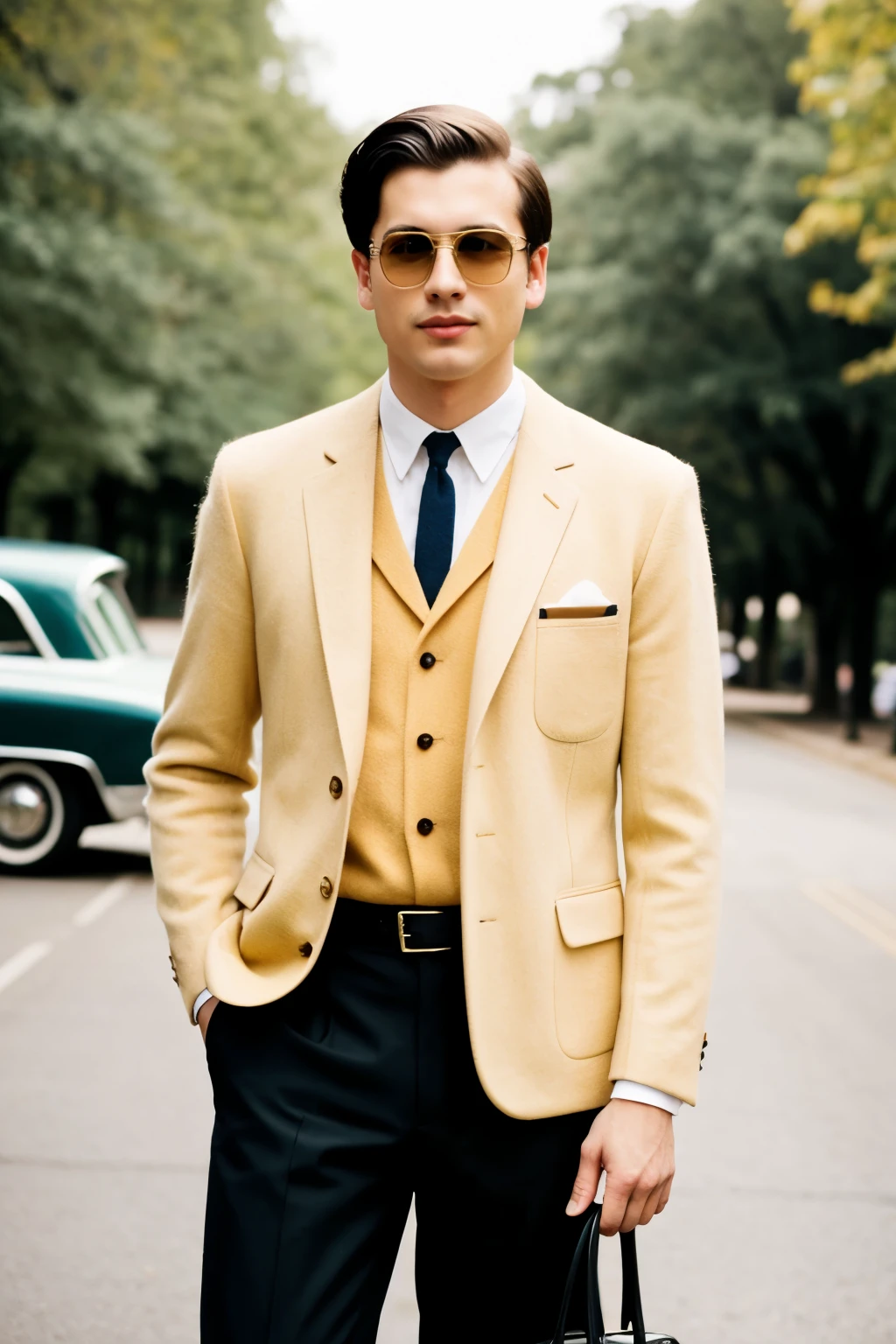 Man in 60s clothing
