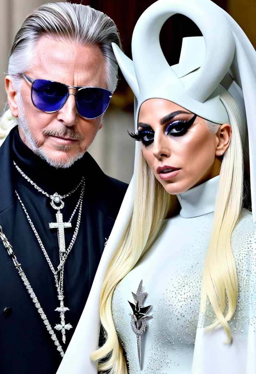 Lady Gaga y cardinal copia de la banda ghost