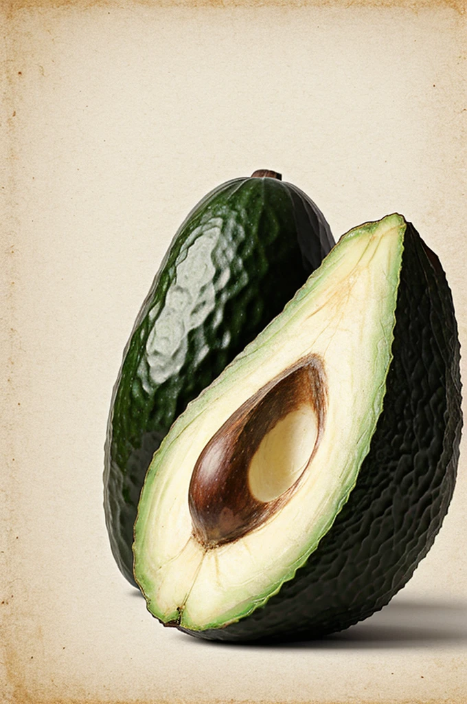 A tender cartoon avocado white background