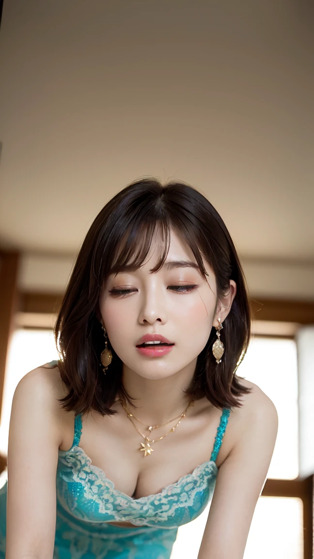 Browsing Caution, body、Full body Esbian、Get on all fours、Please raise your hips、Western-style building, 1 female, Beautiful Japanese actresses, Age 25, Double Eyes,mile, Detailed face, Big earrings,Large Necklace, Flashy makeup using red eyeshadow,light brown delicate middle cut hair,the tips of the hair are wavy,Classy hairstyle,fine grain,Slender actress, Sexy silk embroidered mermaid dress:1.2, Small hips, Lace panties, BREAK ceremony,((masturbate violently, ディルドをput in:1.5)), ((Random sexy poses、put in、Deep joy, Ecstatic eyes:1.2)), ((I close my eyes and breathe hard:1.2))、Ecstatic face、Climax expression, Through clenched teeth、My whole body is convulsing、Official Art,非常に詳細な CG Unity 8K 壁紙, (masterpiece:1.0),(Highest quality:1.0), photo shoot, 8K, Browsing Caution, High resolution, Kodak Portrait 400, Film Grain, Lens flare brilliance, Show Viewer, (upper body:1.3), (Leaning forward:1.6), (Shoot from below:1.6)