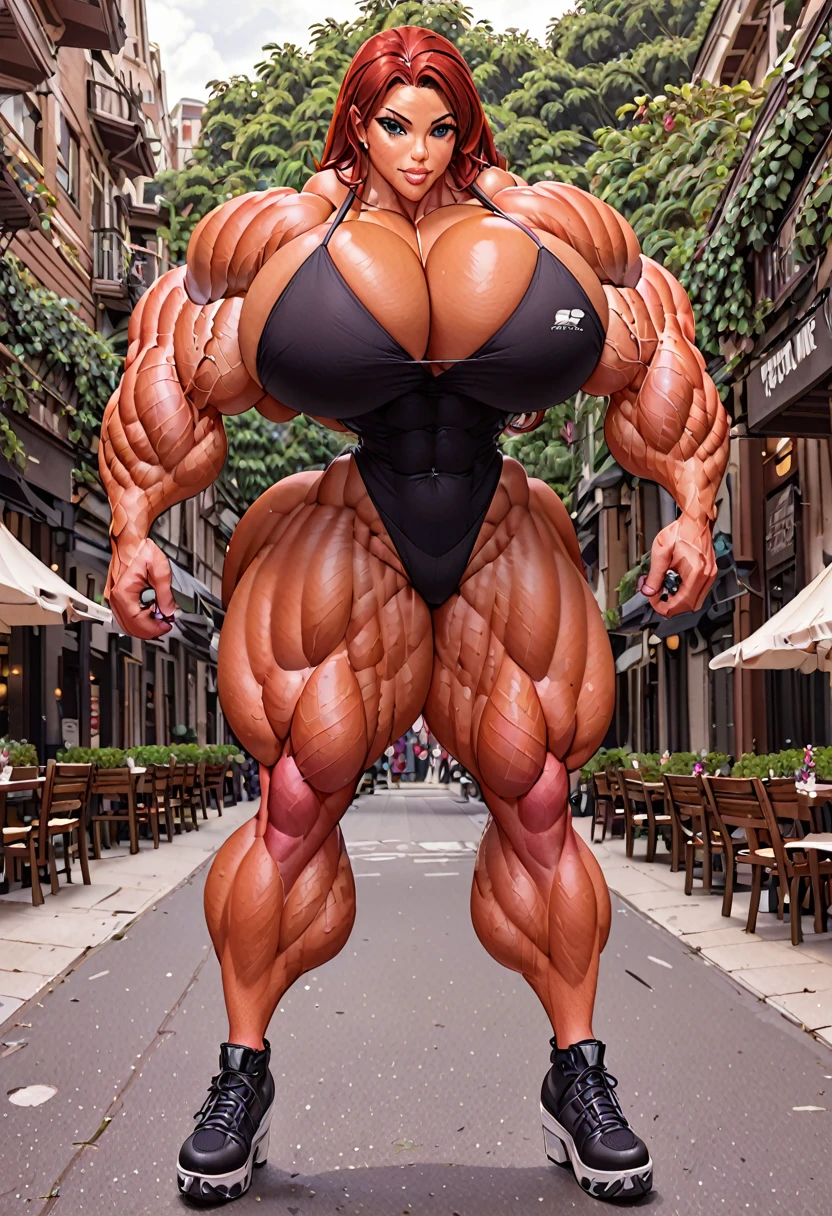 big muscle woman on  date 