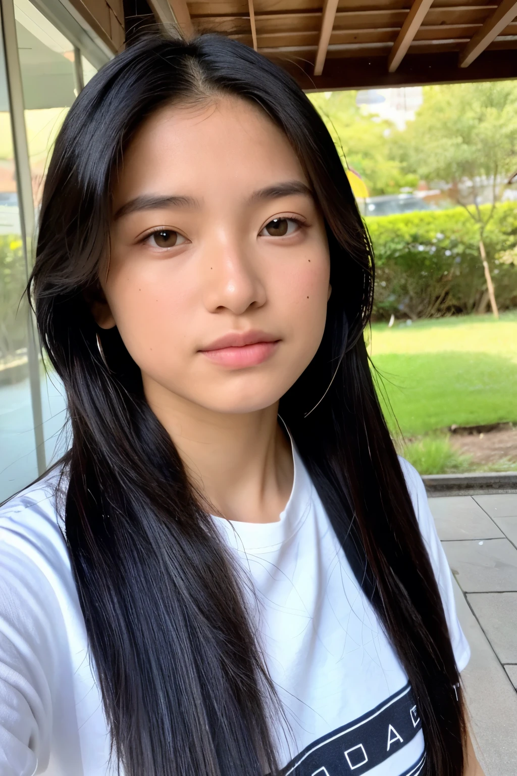 A beautiful young indigenous woman of about 25 years old and Influencer