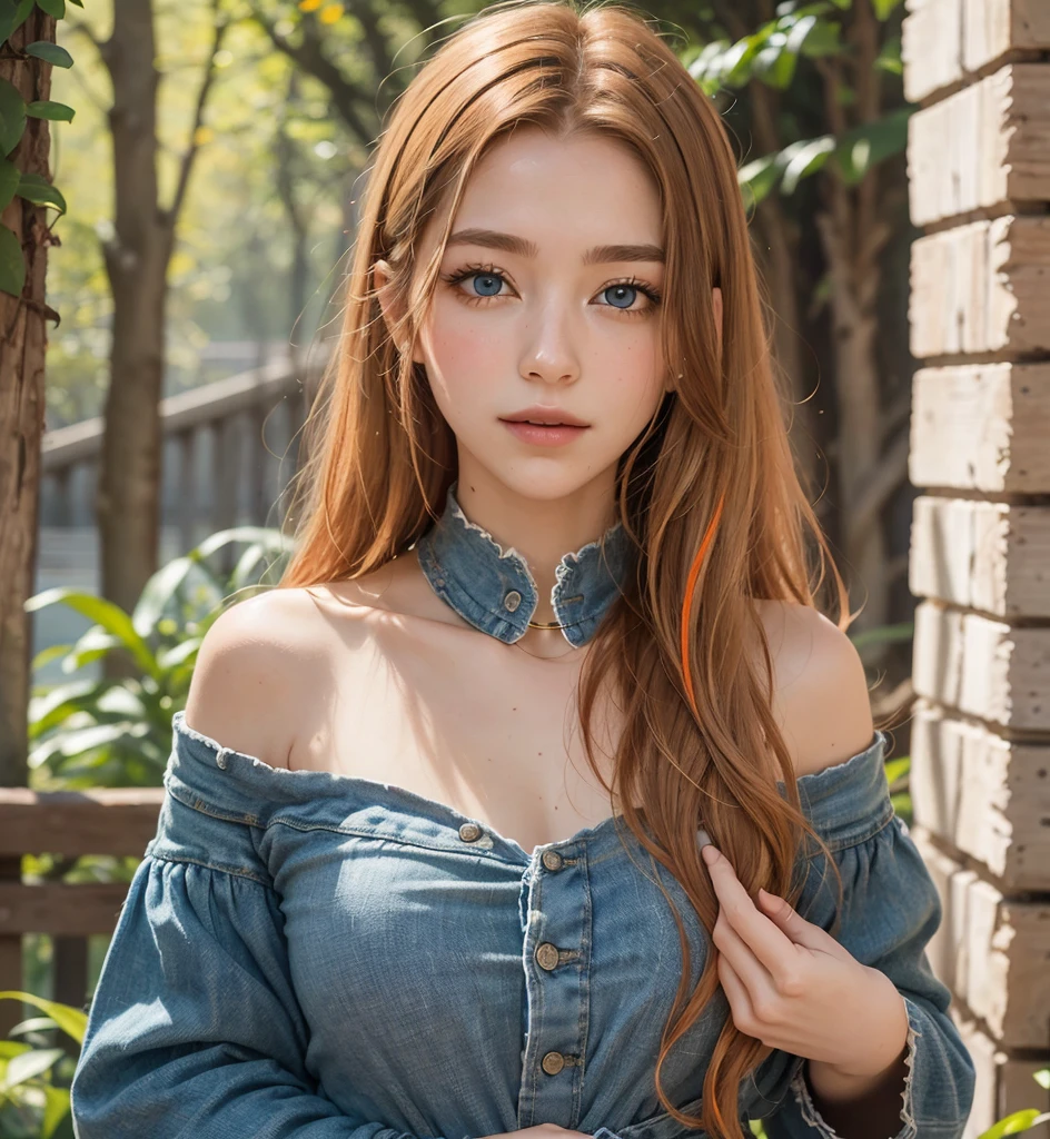 (waist portrait, upper body:1.2), (1 A sharp woman, 25 years old, looks at the camera:1.4), Danielle Rose Russell, (witchcore, witchcraft, pagan, mystical, nature, occult) , magician, spell magic, magic circle, ((magic in hand)),(masterpiece, best quality:1.4),(absurdres, highres, ultra detailed:1.2),(using light magic:1.4),water magic, imaginative overlays, artistic fusion,fantastical scenes, evocative narratives, striking visuals, upper body a beautiful girl with long red hair, hairstyle, hair combed back, developing hair, ( red | orange hair), (bright blue eyes, shining eyes:1.2), a slight squint, wrinkles around the eyes, a slight smile, full body