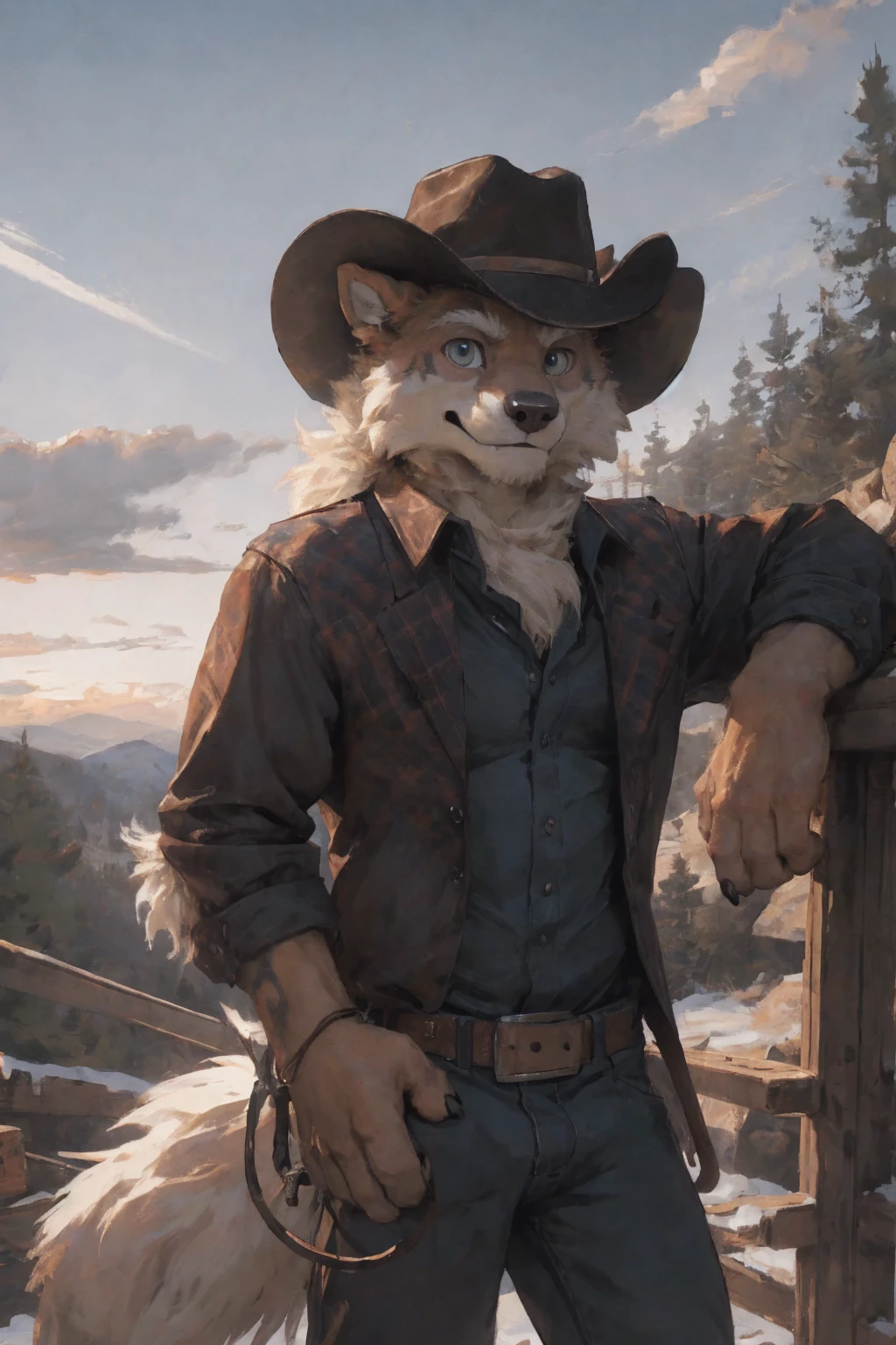 male, solo, anthro, arcanine, (arcanine),slim,clothed, bottomwear, , pants, , (cowboy), hand on hip,fur, fluffy, tuft, chest tuft, long hair, neck tuft, inner ear fluff, digitigrade,standing, front view, looking at viewer,(detailed background), outside, rock, sunbeam,by kenket, bydarkgem, by miosha,fully clothed, bottomwear, topwear, pants,cowboyclothes , (cowboy), hand on hip,fur, fluffy, tuft, chest tuft, long hair, neck tuft, inner ear fluff, digitigrade, standing, front view, looking at viewer,(detailed background), outside, rock, sunbeam, snowy peaks, sunrise, by kenket, by darkgem, by miosha, detailed_face,Detailed_clothes, detailed_eyes, perfect_eyes, cute, lumberJack_shirt,Detailed_clothes, detailed_eyes, perfect_eyes, cute,Detailed_clothes, detailed_eyes, perfect_eyes, cute,Detailed_clothes, detailed_eyes, perfect_eyes, cute,Detailed_clothes, detailed_eyes, perfect_eyes, cute, cowboy_hat,detailed_eyes, perfect_eyesdetailed_eyes, perfect_eyes
