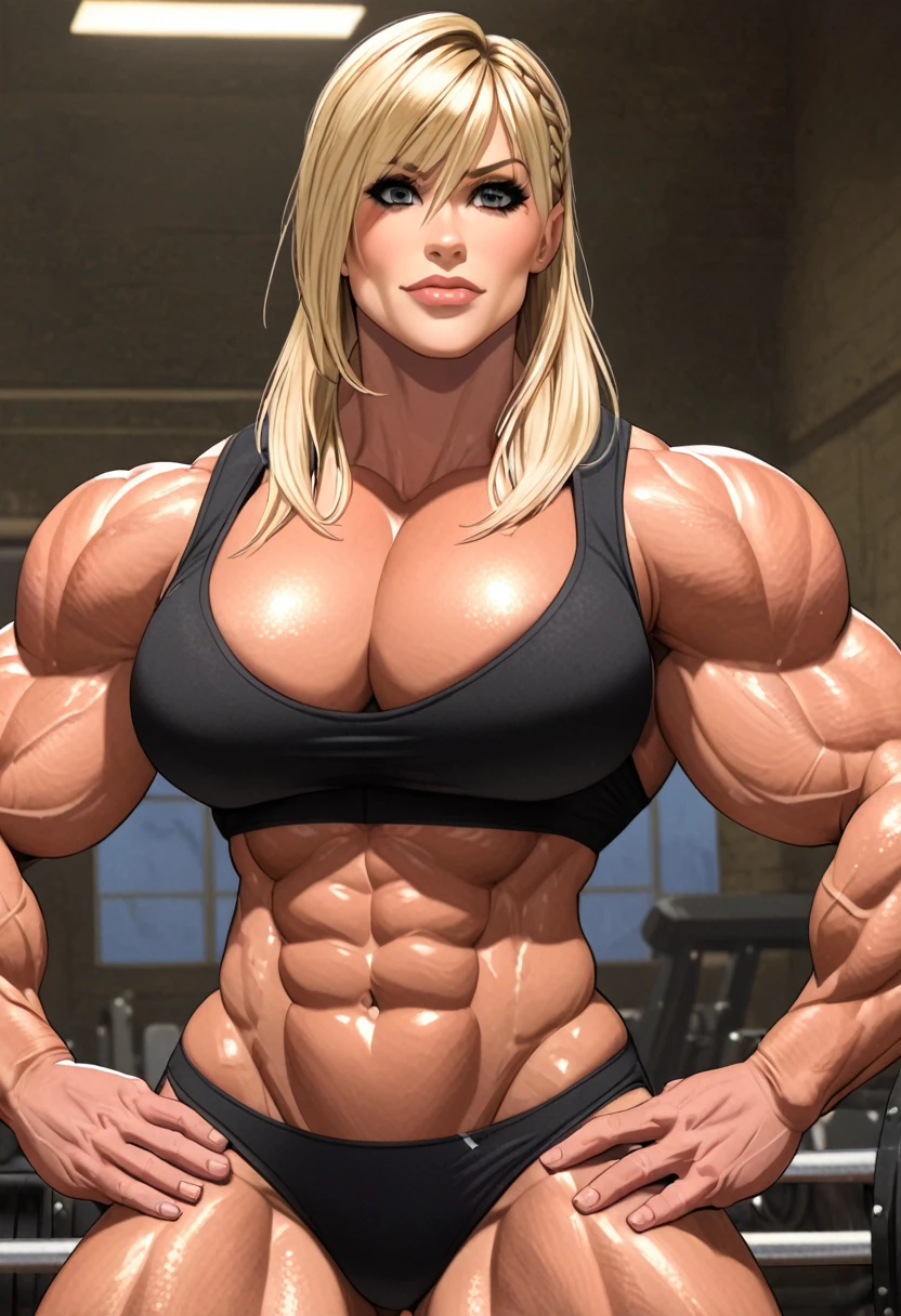 big muscle woman calhoun big pecs