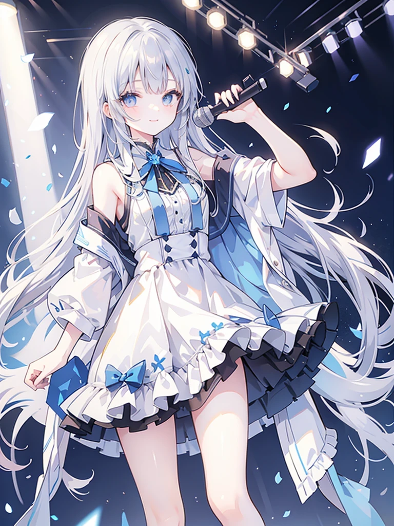 1 garota, Sozinho, shiro /(homem morto_Wonderland/), cabelo branco, olhos vermelhos, Obra de arte, melhor qualidade, high resolution, dynamic pose, Cabelo muito comprido,