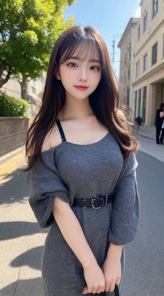Tabletop, Highest quality, shape, Very detailed, finely, High resolution, 8k wallpaper, 完璧なダイナミックな構shape, Beautiful and exquisite, Nice spring clothes,Beautiful straight hair,Small breasts,Natural color lip, 20-year-old girl、cute、Always blur the background,Perfect and beautiful face,Beautiful and dense face、Slim face and figure,Big eyes、Putting on gal makeup,Actual Photos(Best image quality)、Sexy Face、Fashion model posing、Full Body Shot、smile、Change pose randomly、Randomly change the shooting angle and position、Sheer Summer Fashion