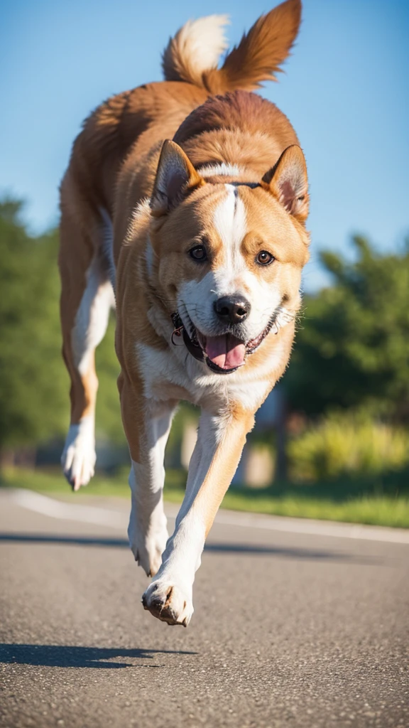 Dog chasing its tail