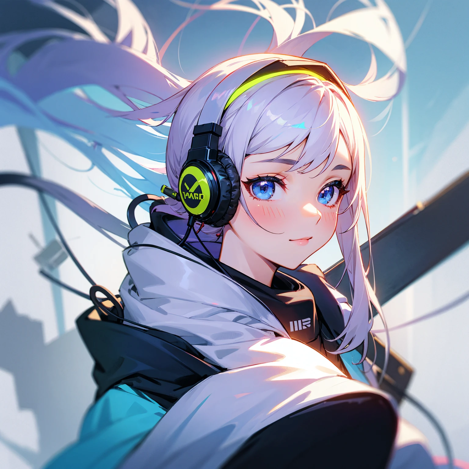 pretty girl, headphone