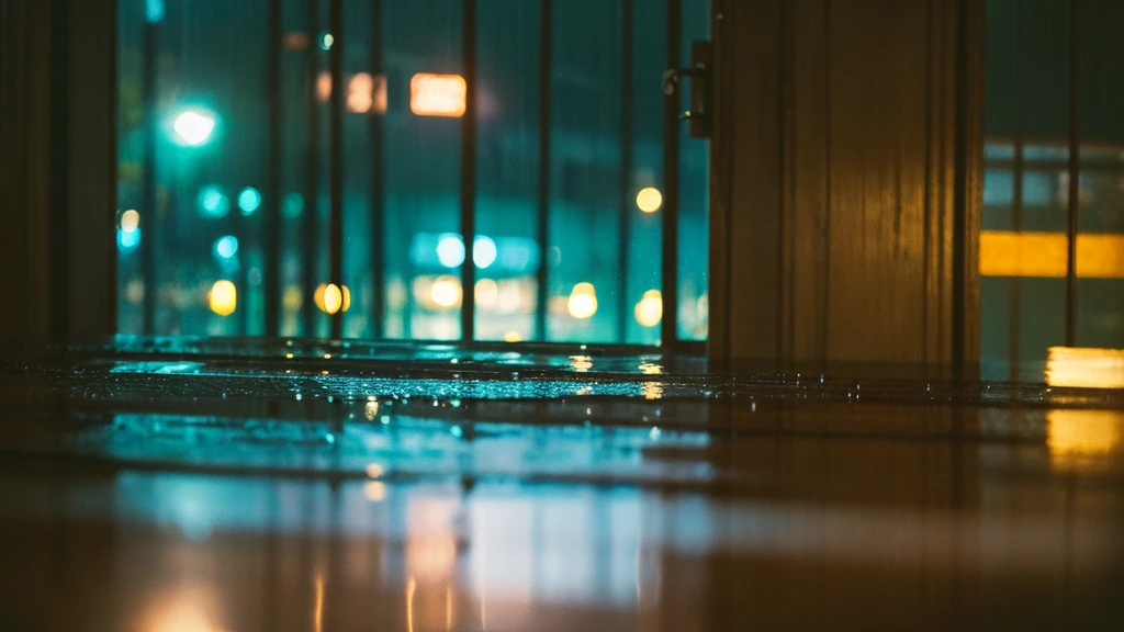 Depth of written boundary, HD detailed, Wet Watermark, Hyper Detail, Realistic photos, 16K, Surrealism, Deep focus bokeh, Ray Tracing, Sepia,The window is wet with rain,Focus on the Droplet,nostalgic