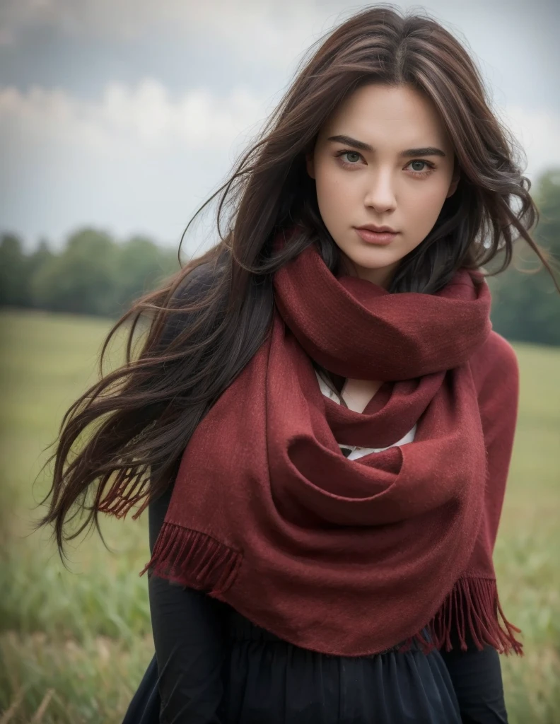 8k, best quality, masterpiece, realistic, ultra detail, photo realistic, Increase quality,
a photo of a girl standing in a field, plumpy body, voluminous mass, photobash, serene faces, jagged edges, dark red, natural beauty, close-up shot, wering denim blue jeans