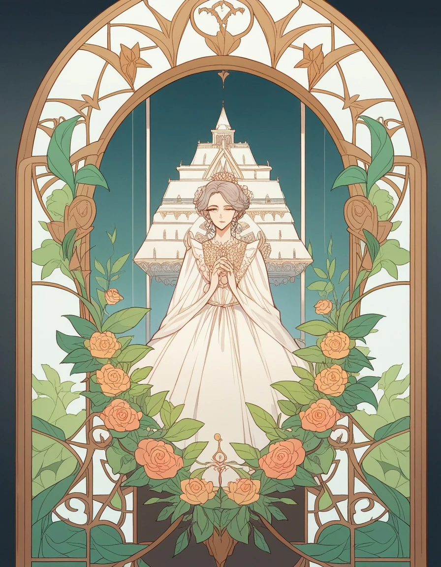 A beautiful illustration in anime style featuring a wealthy small children holding his old mom's hand, proudly showing her their luxurious, modern home. The home is elegant and sophisticated, seamlessly blending with the surrounding lush greenery. The scene exudes a warm, aesthetic vibe, with soft, inviting colors and gentle lines, capturing the love and pride in the young man's eyes as he presents their stunning residence to his mother. The house features sleek architecture, large windows, and stylish design elements, ensuring a contemporary and luxurious feel. The overall atmosphere is serene and enchanting, evoking a sense of beauty, tranquility, and modern opulence.