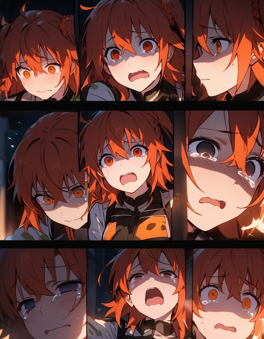 ( girl, Fujimaru ritsuka, combat uniform ), (motion lines, ), (cinematic lighting), ( girl, pov, hetero, ), ( empty eyes, ), ( tears, ), (tender expressions, ), (masterpiece, best quality, ultra detailed),