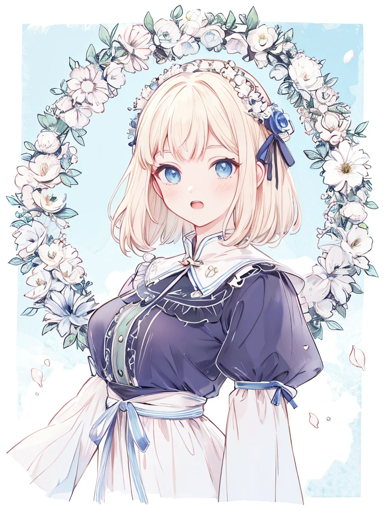 ((4K, master piece, Best Quality)), Cute s,Wind,pale blond hair, Blue eyes,very long twintails,Blue sky,Laugh,double tooth,Closed eyes,Looking at Viewer,Lens Flare, Coastal, swim wears