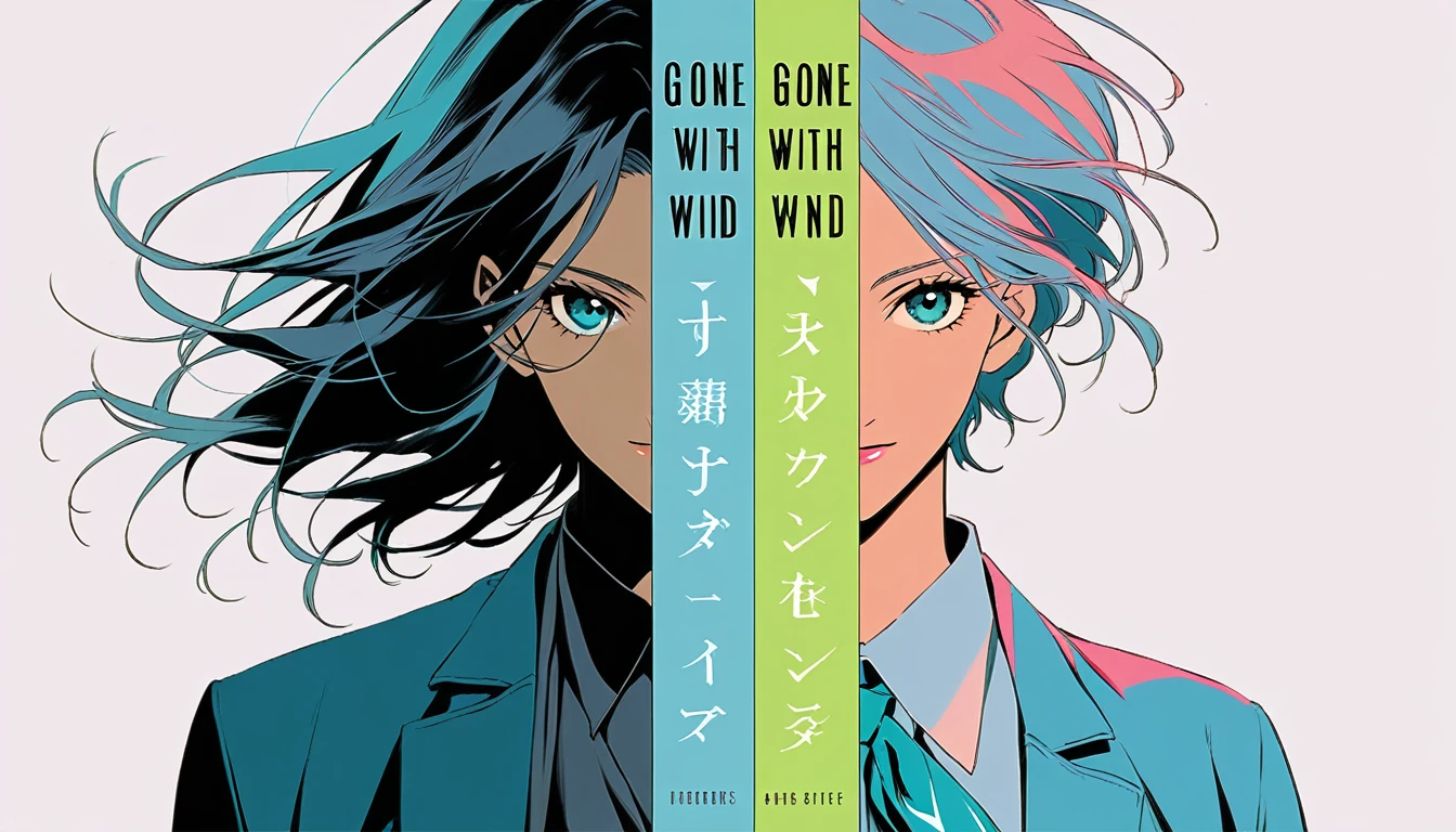Cover Design,"wind",&References;《Gone with the Wind》&References; main character'Shadow cast on the ground,Double contact